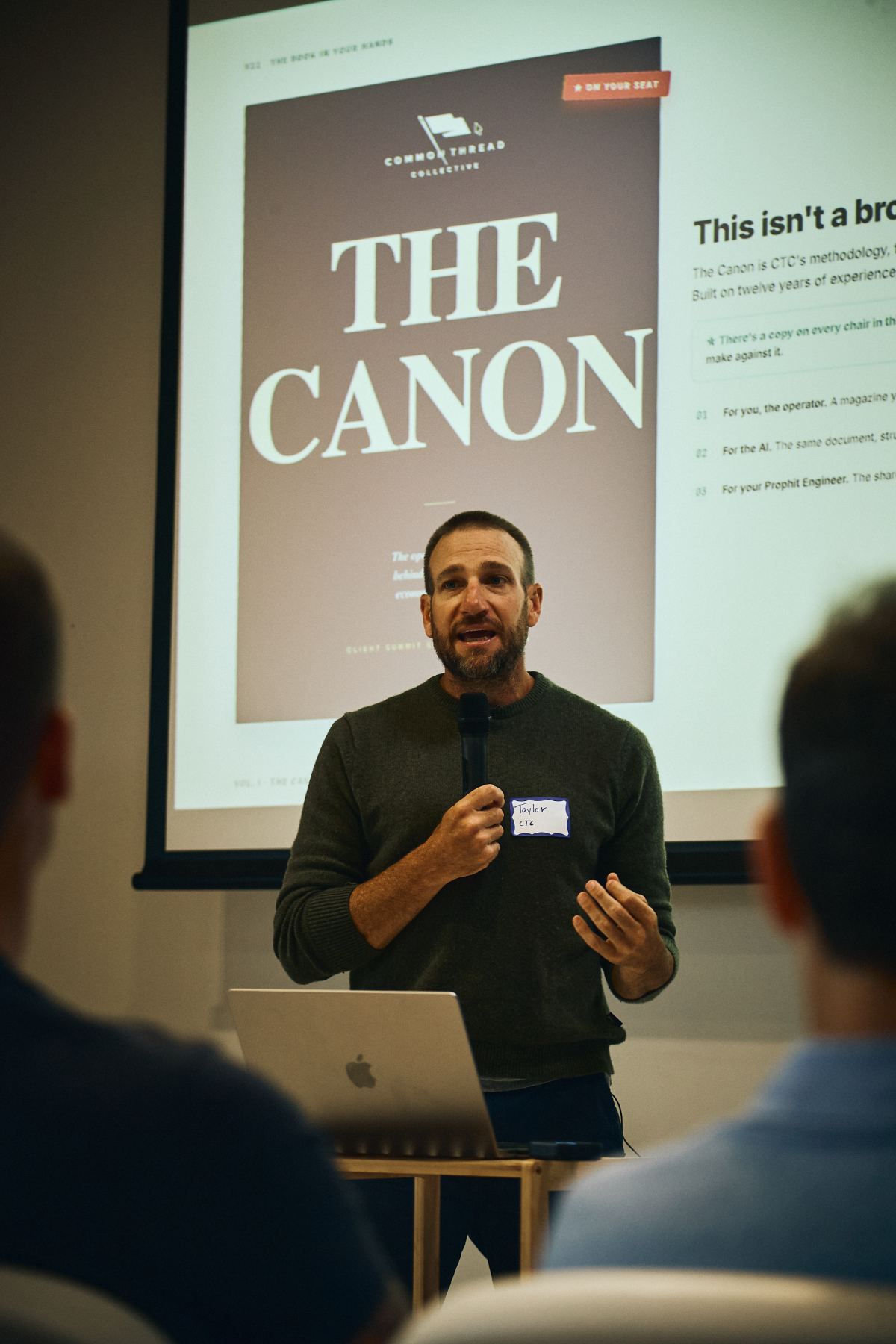 Taylor Holiday delivering the keynote